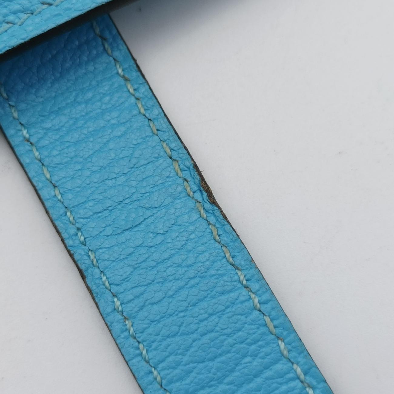 Pre-owned Hermes Bearn Soufflet Blue leather  others | stylenewstar