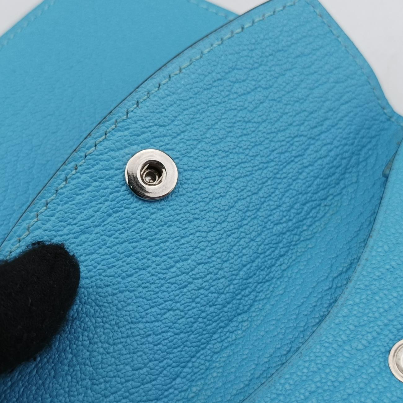 Pre-owned Hermes Bearn Soufflet Blue leather  others | stylenewstar