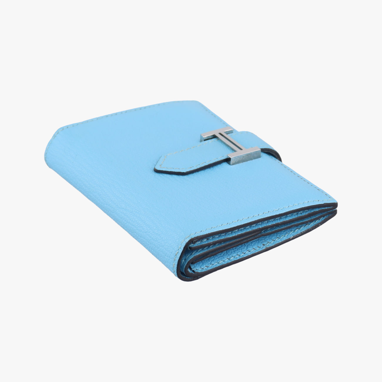 Pre-owned Hermes Bearn Soufflet Blue leather  others | stylenewstar