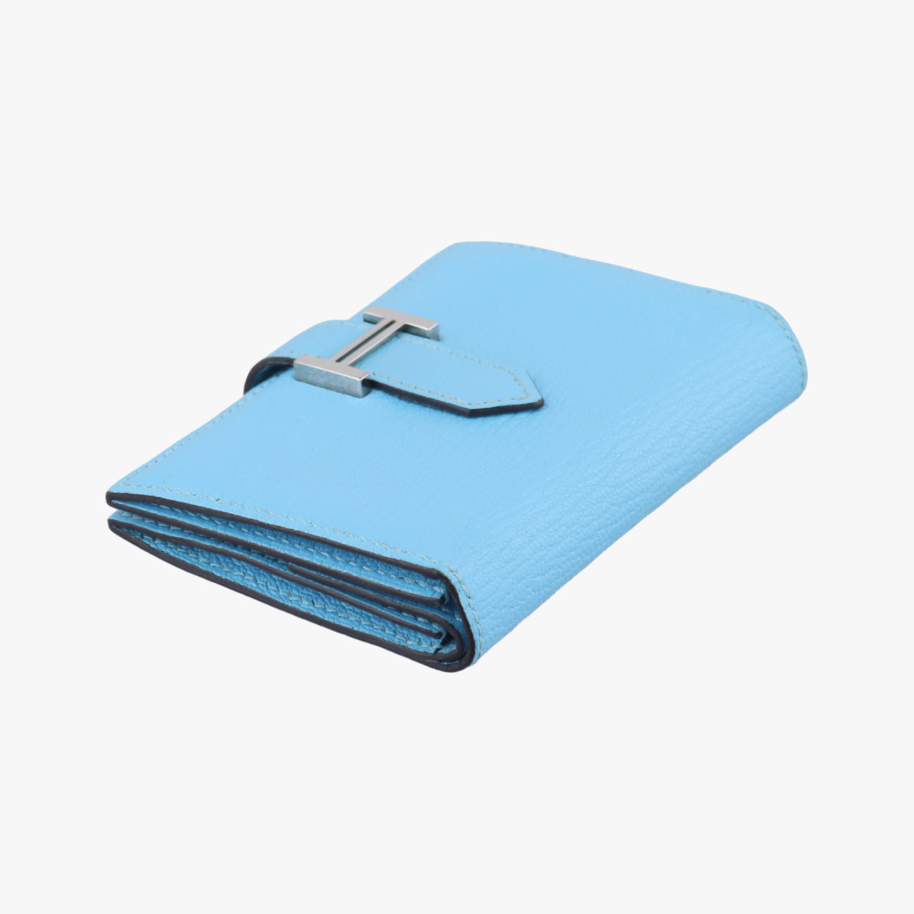 Pre-owned Hermes Bearn Soufflet Blue leather  others | stylenewstar