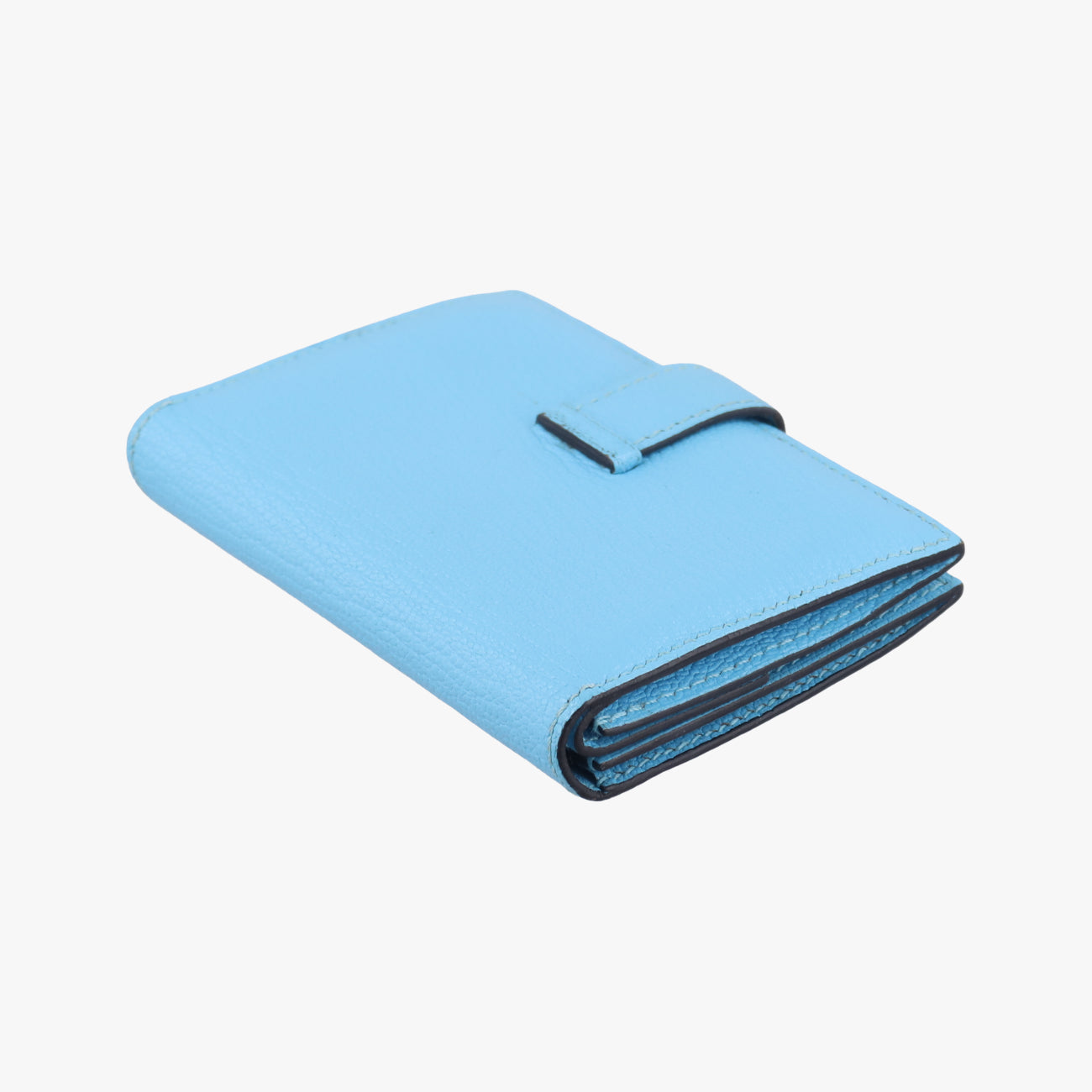 Pre-owned Hermes Bearn Soufflet Blue leather  others | stylenewstar