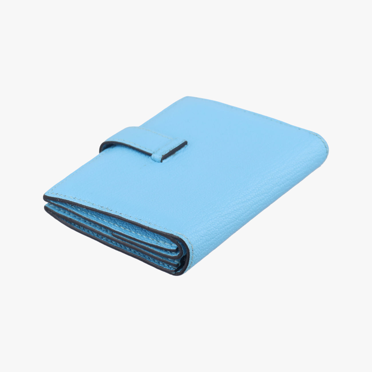 Pre-owned Hermes Bearn Soufflet Blue leather  others | stylenewstar