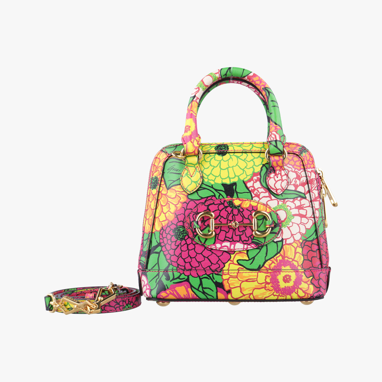 Pre-owned Gucci KEN SCOTT Horsebit 1955 Multicolour Leather 640716 shoulderbag | stylenewstar