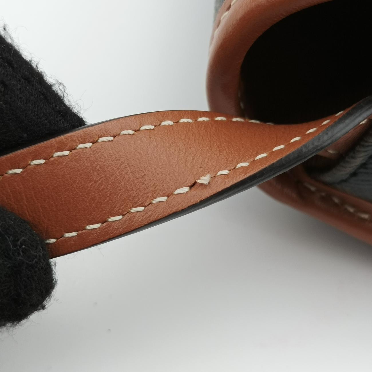 Pre-owned Celine Triomphe Mini Besace Tan Brown PVC coated canvas  shoulderbag | stylenewstar