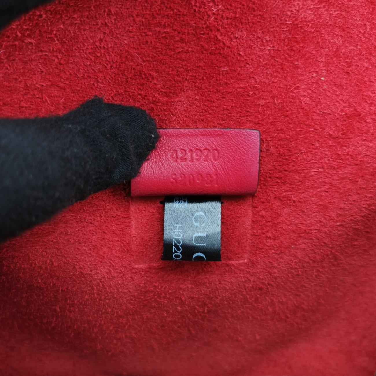 Pre-owned Gucci Dionysus beige×red PVC coated canvas × suede 421970 shoulderbag | stylenewstar