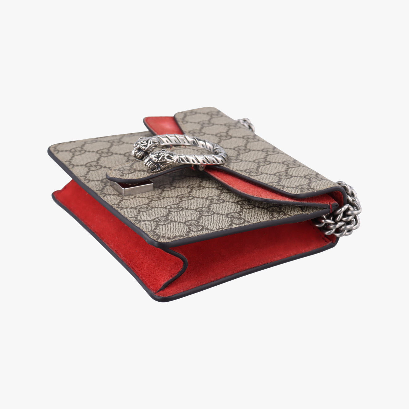 Pre-owned Gucci Dionysus beige×red PVC coated canvas × suede 421970 shoulderbag | stylenewstar