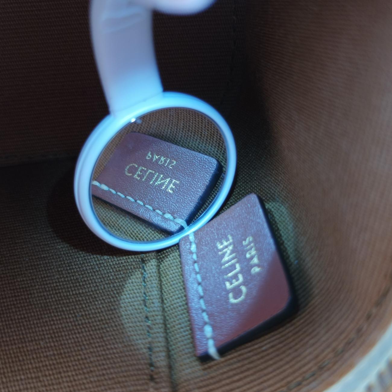 Pre-owned Celine TRIOMPHE mini vanity case White PVC coated canvas  U-DS-0243 White PVC coated canvas  shoulderbag | stylenewstar