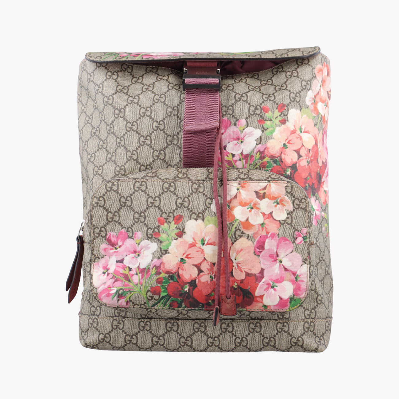 Pre-owned Gucci GG Blooms Multicolour PVC coated canvas 405019 backpack/rucksack | stylenewstar